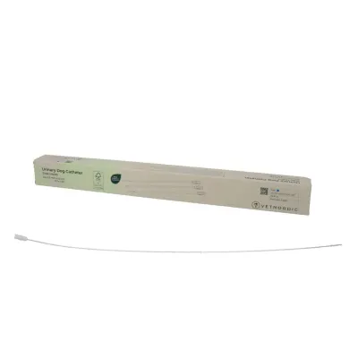  10'lu paket köpek idrar sondası 8 FR 2.6x500 mm erkek köpek steril idrar kateteri