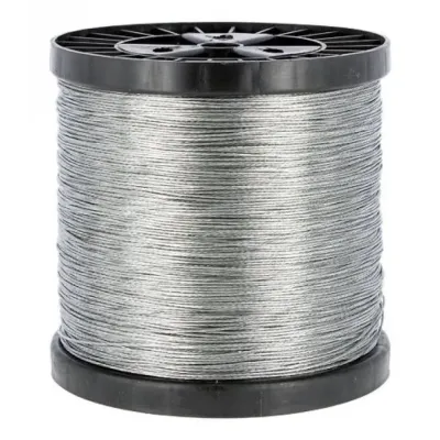 One thousand meters of conductive fence wire used to securely enclose large areas in electric fence systems.