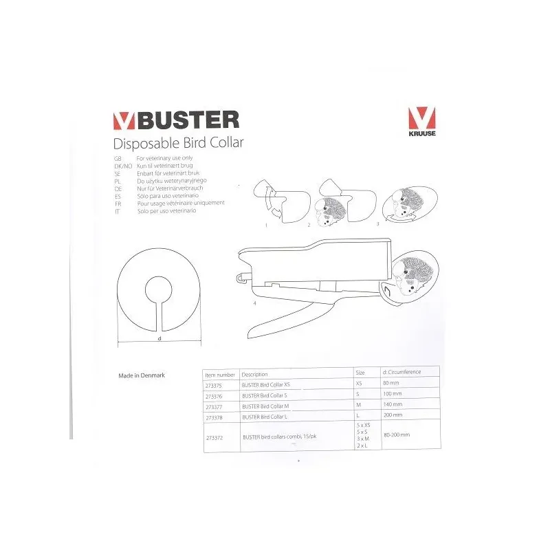 Buster Kuş Yakalığı 80 mm XSmall