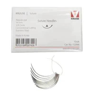 A 3/8 sewing needle is a needle used in professional surgical procedures.