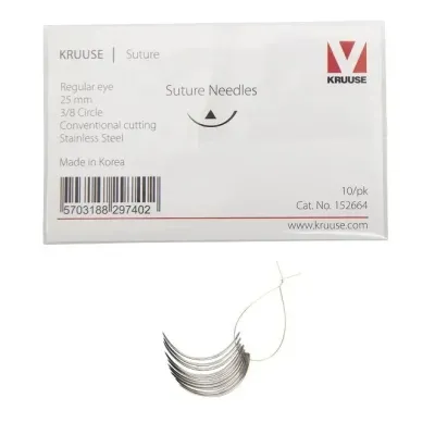 A 3/8 inch sewing needle is a needle used for delicate surgical closure.