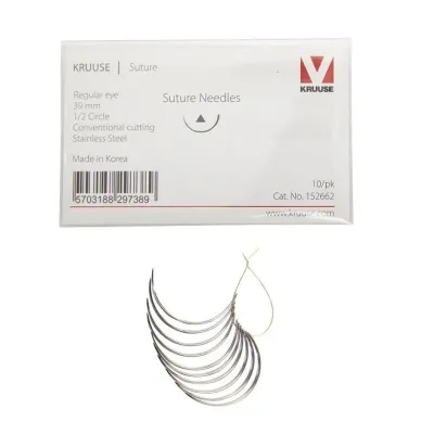 1/2 inch sewing needle, semi-curved surgical sewing needle