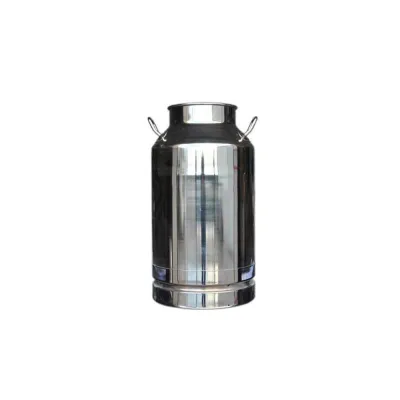40-liter capacity stainless steel milk churn offering food safety in milk collection and storage processes.