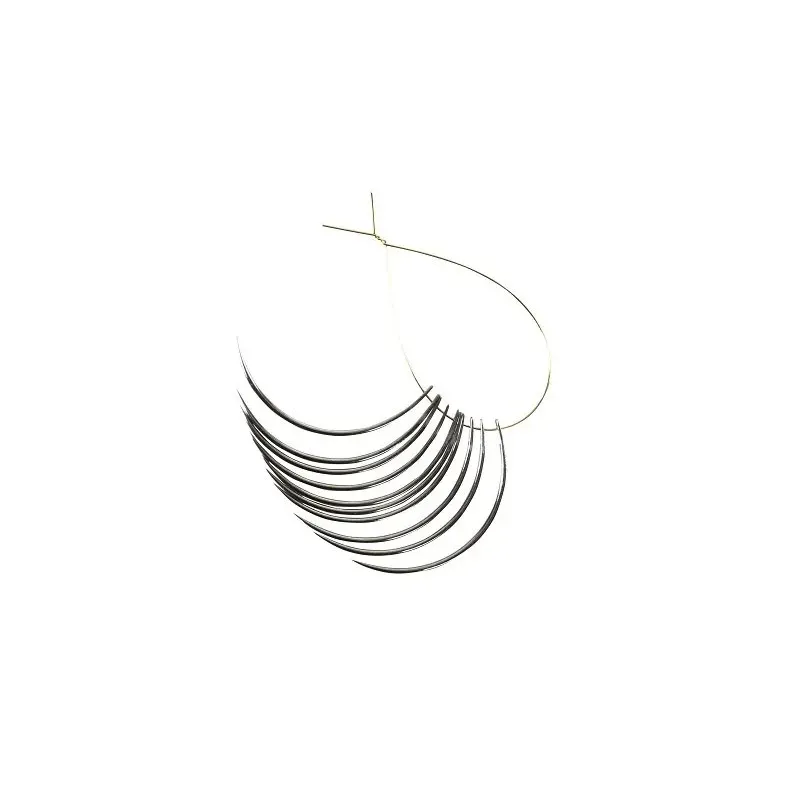Nahtnadel mit Federauge, 3/8 rund, 23 mm, 10 Stück/Packung