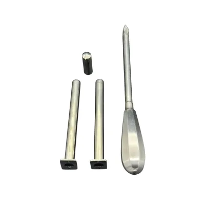 Veterinary trocar, 9 cm, chrome-plated metal handle, bovine trocar hand tool.