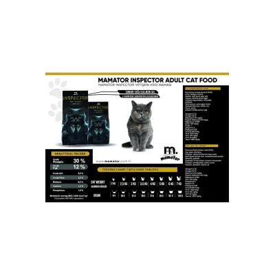 INSPECTOR ADULT YETİŞKİN KEDİ MAMASI 15 kg Hypoallergenic Kedi Mamaları MAMATOR satın al