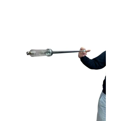  Sürü yönetimi ilaçlama 75 cm demir boru uzatmalı mika enjektör 10 ml uzun şırınga