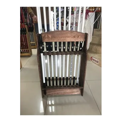 Ahşap olta standı 20 kamışlık dekoratif olta kulesi düzenleyici stand