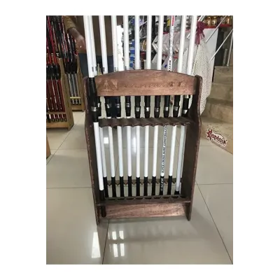 Ahşap olta standı 20 kamışlık dekoratif olta kulesi düzenleyici stand