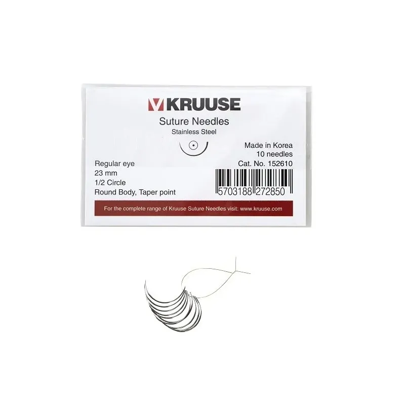 Suture Needle Regular Eye 1/2 Round 23 mm 10/pack