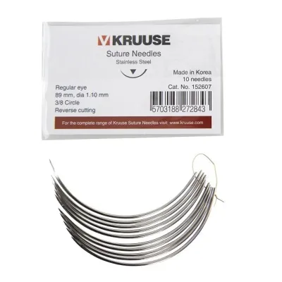 KRUUSE Sütür İğnesi Regular Eye 1/2 Yuvarlak 28 mm 10/pk | Modernciftlik