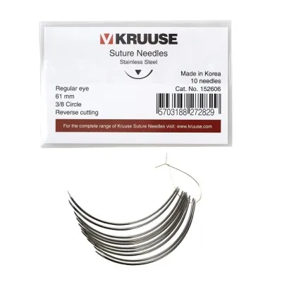 KRUUSE Sütür İğnesi Regular Eye 1/2 Yuvarlak 28 mm 10/pk | Modernciftlik