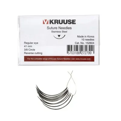 KRUUSE Sütür İğnesi Regular Eye 1/2 Yuvarlak 28 mm 10/pk | Modernciftlik