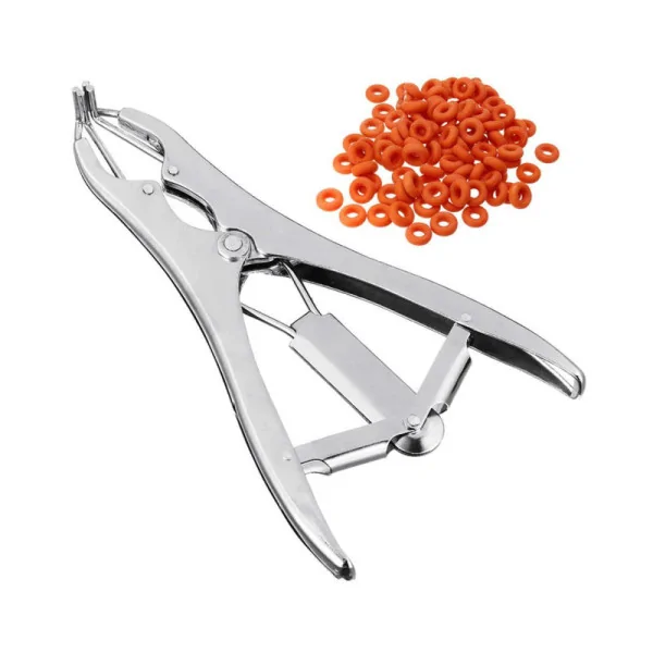 Metal Elastratör Pensi + 100 Adet Lastik