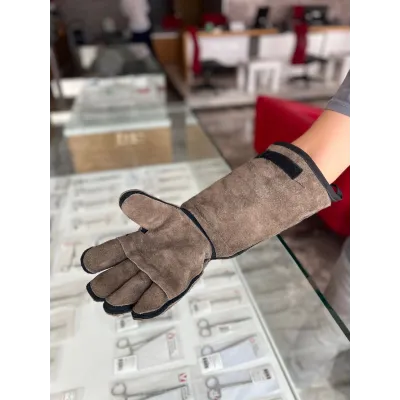 Pişik Tutma Əlcəyi, Dişlərə Davamlı, Tam Dəri, 45 sm – Farmena