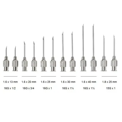 Enjektör İğnesi Karışık Set I Süt Sığırları İçin (12 Adet) Metal Başlıklı KRUUSE satın al