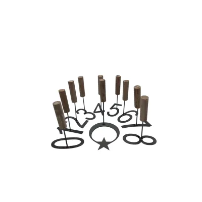 Taxta Dəstəkli Kiçik Mal-qara Nömrələmə Möhrü Dəsti, 8 sm (Ulduz və Aypara) – Farmena