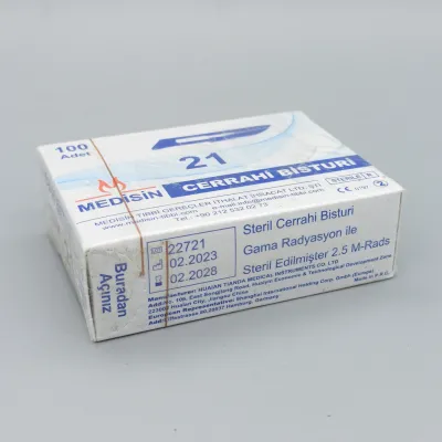 Sterile Scalpel Blade No. 21, 100 Pieces