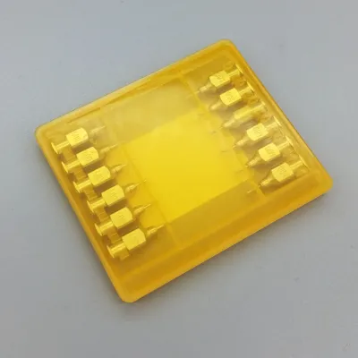 12 syringe needles, 1.0 x 6 mm veterinary needle tip.