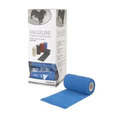 Valueline Flexible Bandage, Blue, 10 cm x 4.5 meters (Pack of 10)