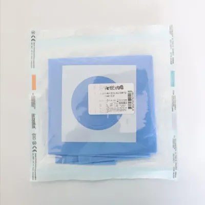 A disposable surgical drape that creates a sterile barrier around the surgical area, minimizing the risk of infection.