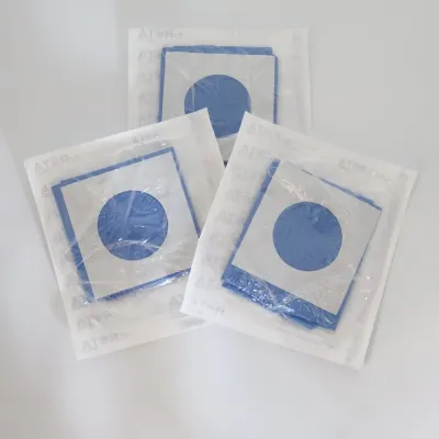 50x50 cm liquid-proof perforated drape that provides field isolation during surgical procedures.