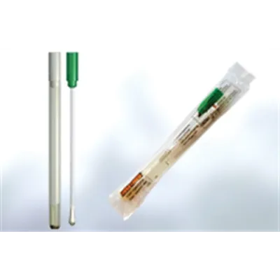 Sterile gel swab with culture medium for clinical microbiological cultures.
