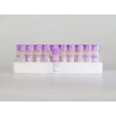 Pediatrik K2 EDTA Bənövşəyi Qapaqlı Qan Toplama Tüpü 0.5 ML 50-Paket