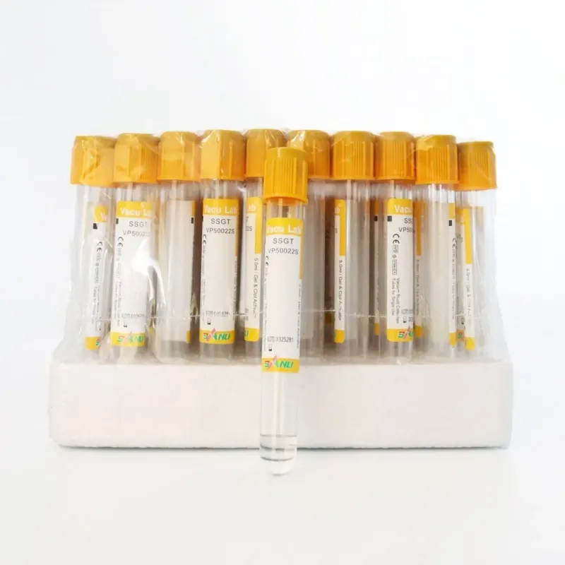 Vakuum-Gel-Tube 5 ml (gelber Verschluss) 100er-Packung