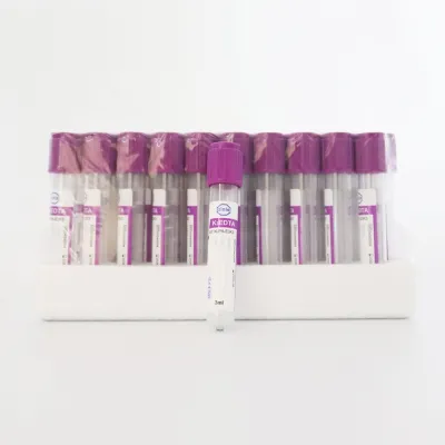 Vacuum-sealed K3 EDTA Tube 3 ML (Purple Cap) 100-pack