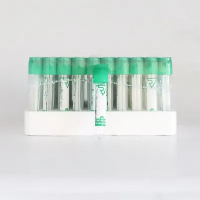 Yaşıl Qapaqlı Litium Heparin Plazma Qan Tüpü, 2 ml, 100 ədədlik Paket