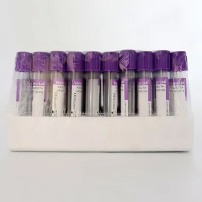 Vakumlu K2 Edtalı Tüp 2 ML (Mor Kapak) 100'lü Paket