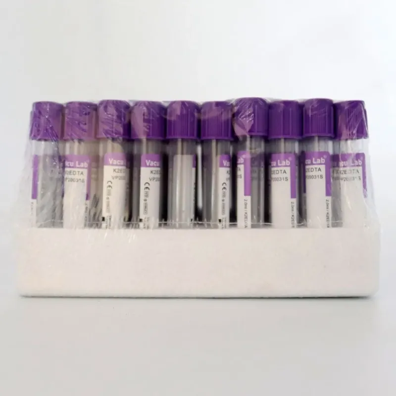 Vakumlu K2 Edtalı Tüp 2 ML (Mor Kapak) 100'lü Paket