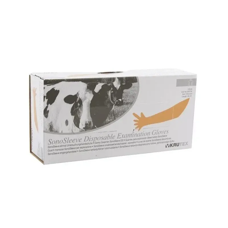 Krutex SonoSleeve 6-Finger Rectal Gloves (100 Pieces)