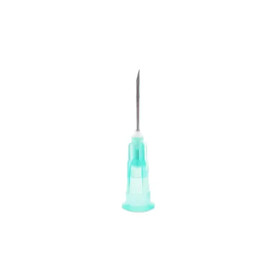 080 x 16 mm, 100 ədədlik paket, 21Q yaşıl steril şpris iynəsi.