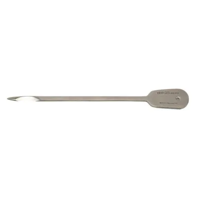 A 12 cm surgical scalpel that provides precise incisions for relieving narrowing of the mammary ducts.