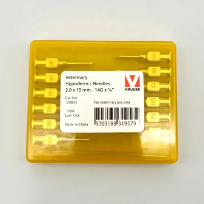 Enjektör İğnesi (14Gx5/8) 2.0 x 15 mm (12 Adet) Metal Başlıklı KRUUSE satın al