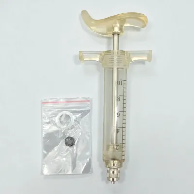  Şeffaf Mika Hayvan Şırıngası 10 ml