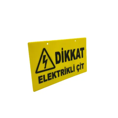 Plastic Electric Fence Warning Sign