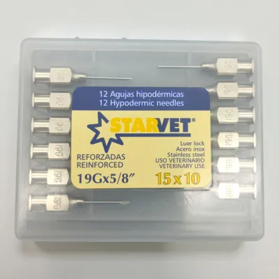 15x10 mm Veterinary Syringe Needles, 12 Pieces