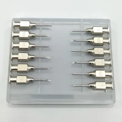 Brass Head Syringe Needle Tip 13x13 mm 12-pack