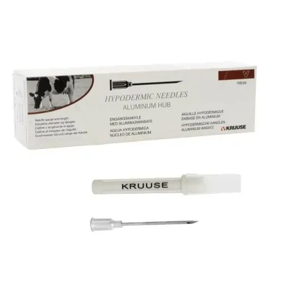 16g syringe needle, thick-tipped veterinary needle.