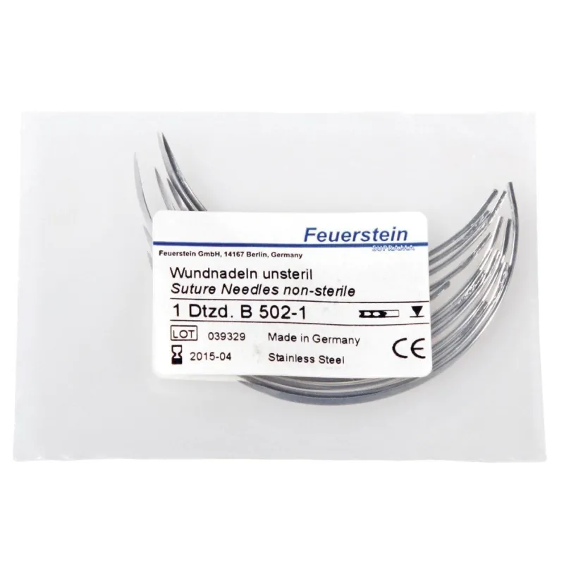 Feuerstein Suture Needle Spring Eye 3/8 Sharp 70 mm (12 Pieces)