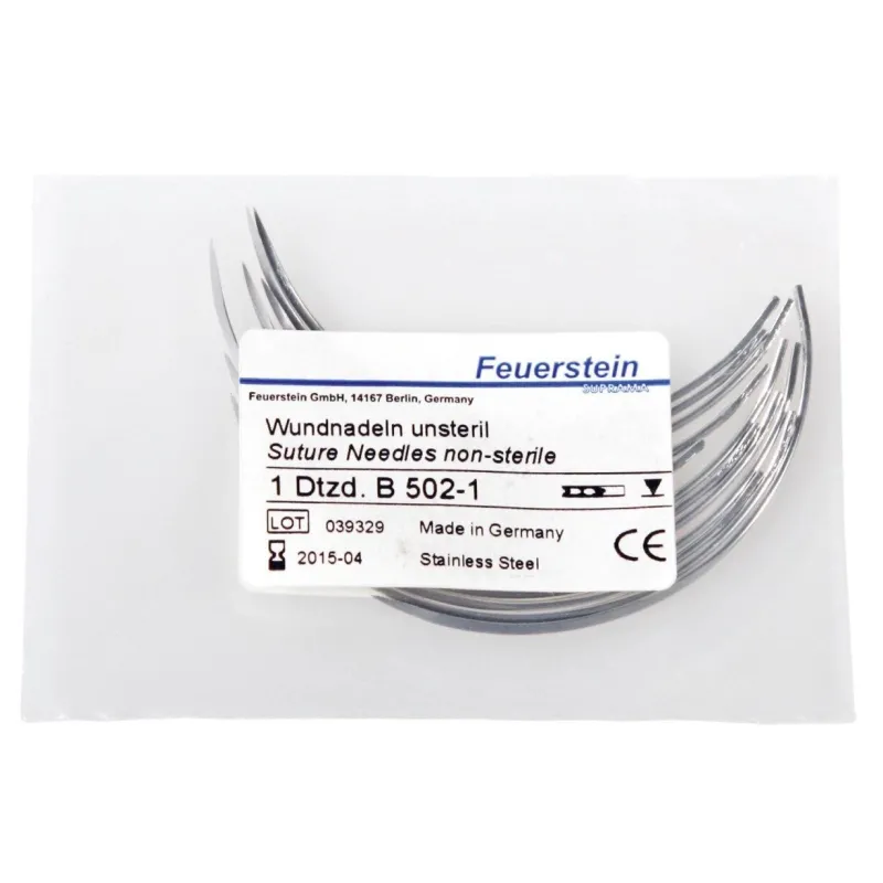 Feuerstein Suture Needle Spring Eye 3/8 Sharp 80 mm (12 Pieces)