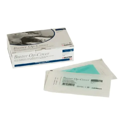 Buster brand sterile surgical cervical drape, measuring 30x45 cm.