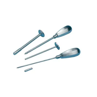 Trokar, mal-qara üçün metal saplı 7x120 mm ölçülü cərrahi alət.