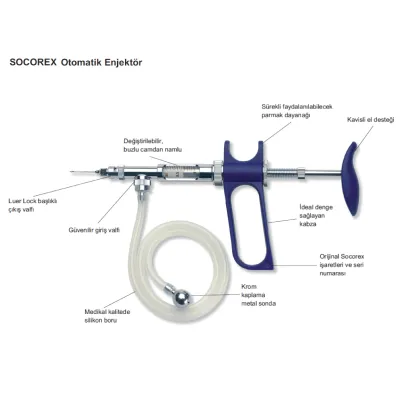 Otomatik Enjektör 10 ml Hortumlu Model 187.2 Otomatik Enjektörler SOCOREX satın al