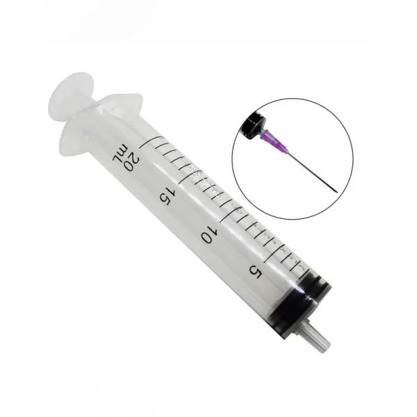 20 cc 3-Piece Sterile Syringe with Pink Tip - 125 Pieces