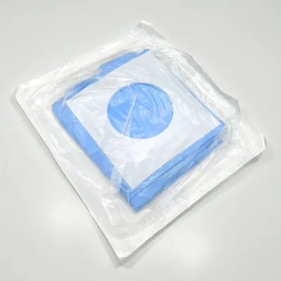 Sterile Surgical Perforated Cervical Drape 60*90 CM (35 GR SMS Fabric, Hole Diameter 6 CM)