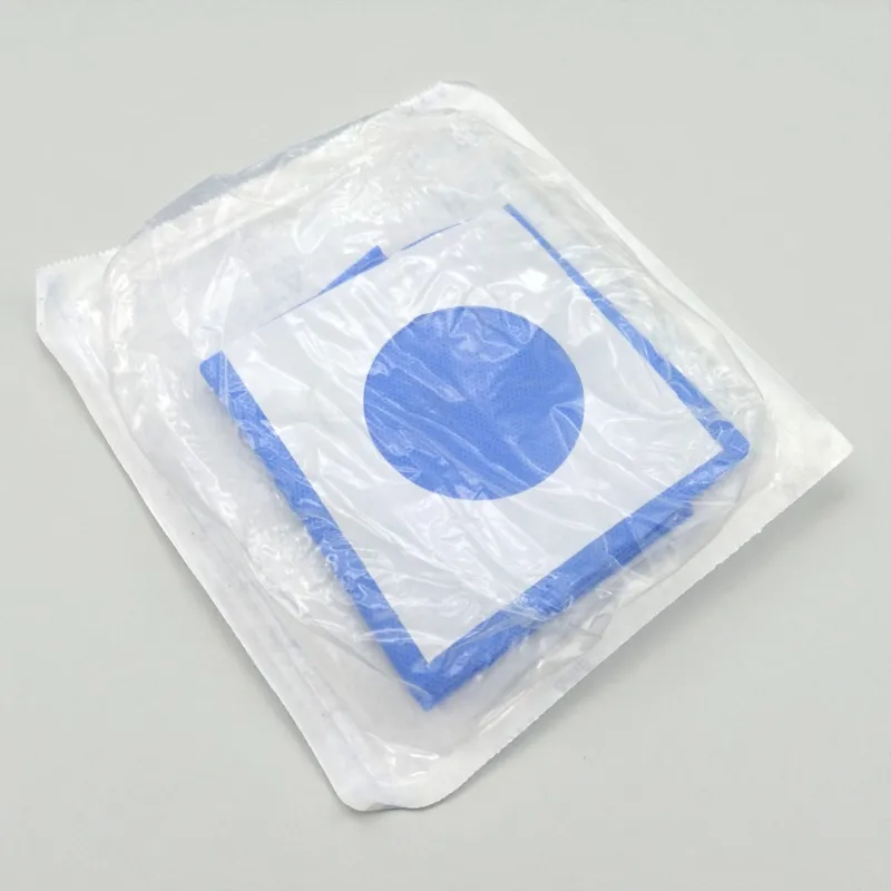 Steril Cerrahi Delikli Serviyet Örtüsü 45*60 CM (35 GR SMS Kumaş Delik Çapı 6 CM)